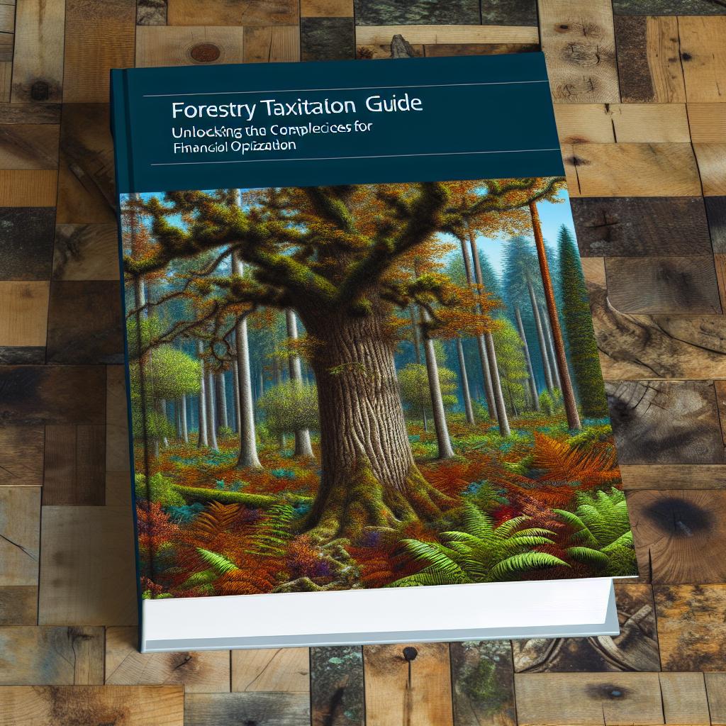 A detailed guidebook cover with a forest scene, showcasing various types of trees and foliage. The title reads
